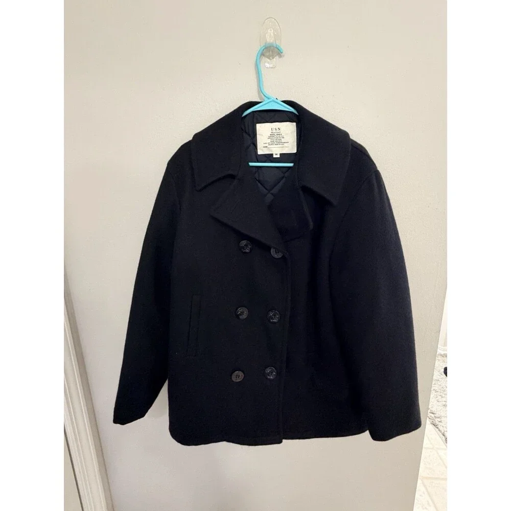 Vintage Us Navy Pea Coat Men's Size Medium, MP752394